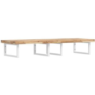 vidaXL Estante De Lavabo De Pared Acero Y Madera Maciza De Acacia Vidaxl
