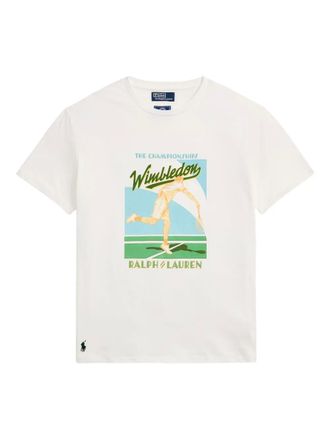 Polo Ralph Lauren x Wimbeldon T-shirt con stampa grafica - Bianco