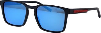 Tommy Hilfiger Stijlvolle Zonnebril - Heren - Zonnebrillen - Blauw - 55 MM - Accessoires