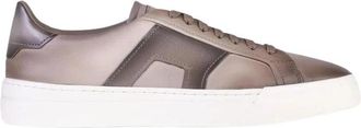 Santoni Mbgt 22018 Sneaker - Heren - Sneakers - Beige - 42 1/2 EU - Leer - Schoenen