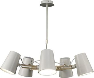 Mantra Inspired Mantra - Looker - L&aacute;mpara Colgante De Techo 5 Luces E27, Blanco Mate, Haya