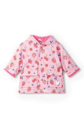 Hatley Kids Summer Berries Rain Jacket in Pink at Nordstrom, Size 18-24M