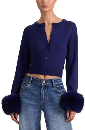 Alice & Olivia Alice + Olivia Dollie Wool-Blend Cardigan