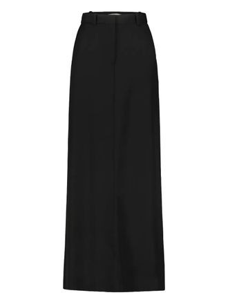 The Row Roux belt-loops maxi skirt - women - Wool/Silk - 0 - Black