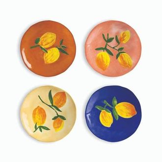 &k Amsterdam gebaksbord Lemon (set van 4) (16 cm)