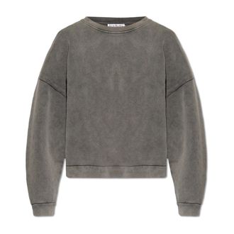Acne Studios Hoodies & sweatvesten, Heren, Grijs, Xs/S, Katoen, Sweatshirt met Ronde Hals
