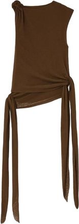 Ganni Knot-detail Asymmetric Tank Top