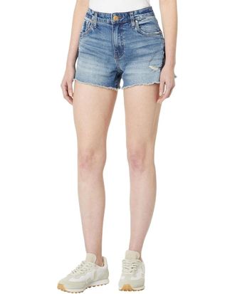 Kut from the Kloth Womens KUT from the Kloth Jane Shorts Blue Denim Fray Hem High Rise JDM2714