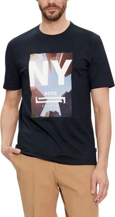 HUGO BOSS Hombre, Camisetas, Azul, Talla: S