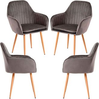 Regalos Miguel Regalos Miguel - Packs Sillas Comedor - Pack 4 Sillas Chic - Gris Oscuro