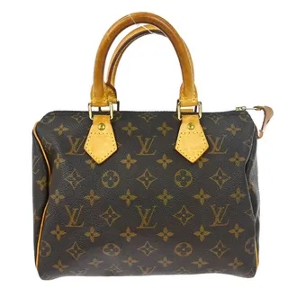 Louis Vuitton Speedy Handbag Monogram Canvas Brown Canvas Handbag (Pre-Owned)