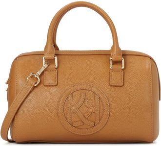 Kazar Lichtbruine leren koffer handtas - Dames - Handtassen - Bruin - ONE Size - Leer - Tassen