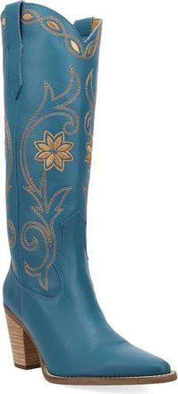Dingo Miss Daisy Knee High Western Boot in Blue at Nordstrom, Size 7.5