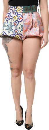 Dolce & Gabbana Multicolor High Waist Women Hot Pants Shorts