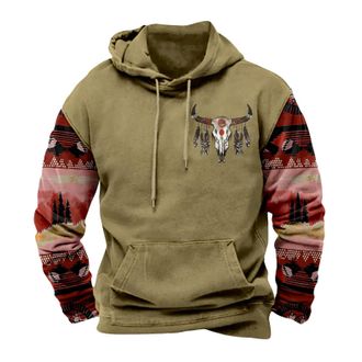 Generic Mens Hoodies Graphic Print Sweatshrits Pullover Hoodie with Pocket Retro Long Sleeve Hoody Gym Sports Running Winter Hooded Hippie Tops Drawstring Pat
