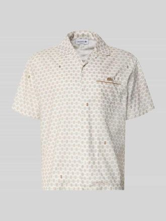 Lacoste Relaxed Fit Freizeithemd aus Baumwoll-Mix Modell Tennisco in Offwhite, Gr&ouml;&szlig;e 39