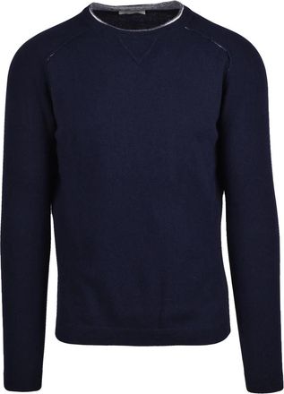 Wool & Co Raglan Sleeve Knit Sweatshirt with Contrast Trim