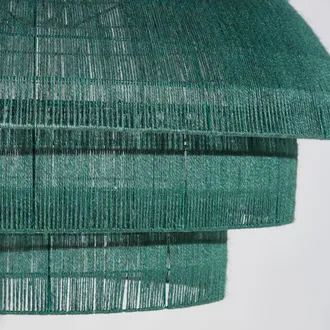 Maisons du monde L&aacute;mpara de techo no electrificada de yute trenzado verde