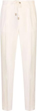 PESERICO Pleated Trousers - male - Peserico - Slim-fit Trousers - White - XL - Trousers