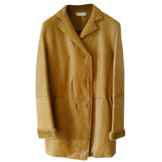 Burberry Faraday Double-breasted coat in shearling Size M