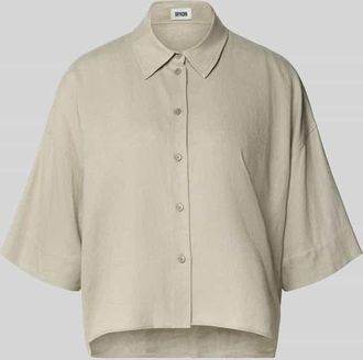 Drykorn Drykorn Relaxed Fit Bluse aus Leinen-Viskose-Mix in Hellgruen, Gr&ouml;&szlig;e 40