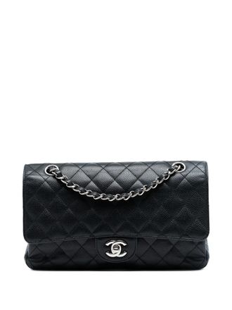Chanel 2009-2010 Medium Classic Caviar Double Flap shoulder bag - Zwart
