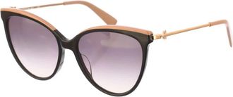 Longchamp Ovale Acetaat Zonnebril met Metalen Details - Dames - Zonnebrillen - Zwart - ONE Size - Accessoires