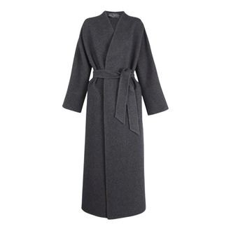 Cortana Lange Double-Face Jas - Dames - Mantel - Blauw - S - Katoen - Jassen