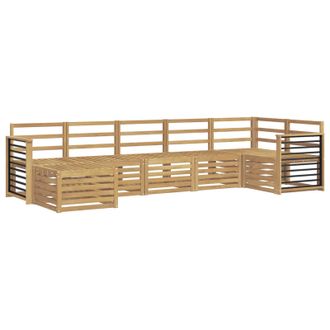 vidaXL Conjunto De Sof&aacute;s De Exterior 7 Pcs Blanco Vidaxl