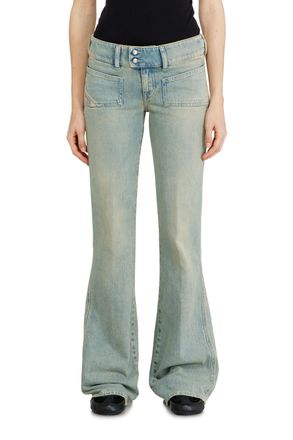 Diesel Bootcut Jeans Low Waist D-Hush - Jeans - Woman - Blue