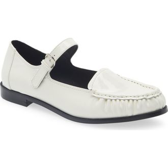 Jeffrey Campbell Lillith Mary Jane Flat in White Patent at Nordstrom, Size 8.5