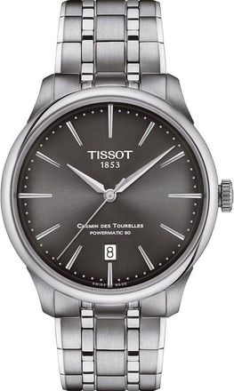 Tissot Chemin Des Tourelles Powermatic 80 Mens Silver Watch T1398071106100 Stainless Steel - One Size