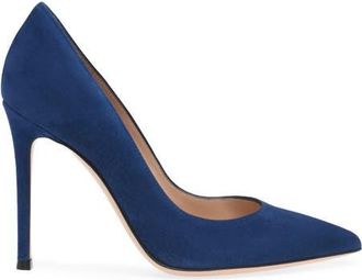 Gianvito Rossi Gianvito 105 Pumps in Navy Suede Leather at Nordstrom, Size 35.5