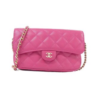 Chanel Pink Grained Calfskin Phone Wallet (Pre-Owned)