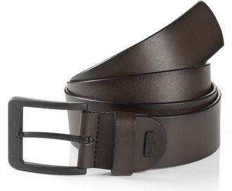 Monti Lederg&uuml;rtel MONTI ATLANTA, Herren, Gr. 11,5, braun, Materialmix, unifarben, G&uuml;rtel Lederg&uuml;rtel, mit dunkler Schliesse