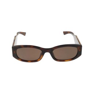 Gucci Sunglasses, female, Brown, Size: 55 MM Rectangular Sunglasses