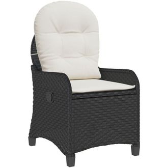 vidaXL Sill&oacute;n Reclinable Negro 56 X 66 X 95cm Rat&aacute;n Sint&eacute;tico Vidaxl