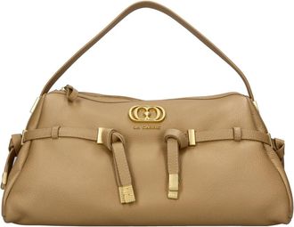 La Carrie Telma Leren Tas - Dames - Handtassen - Beige - ONE Size - Leer - Tassen