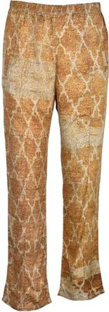 Paura Viscose Casual Broek - Heren - Wijde Broeken - Beige - M - Broeken