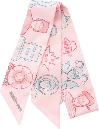 Hermès Foulard Twilly Dress Code in seta anni 2020 - Rosa