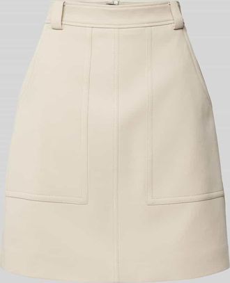 Windsor Minirock mit aufgesetzten Taschen in Beige Melange, Größe 40