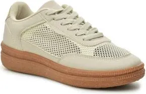 Nicole Miller Low Top Mesh Sneaker in Stone Pebble Gold at Nordstrom Rack, Size 6.5