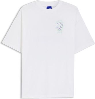 HUGO BOSS Cotton-jersey T-shirt with printed artwork