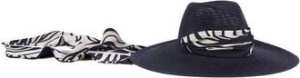 Eugenia Kim Cassidy UPF 25+ Packable Straw Fedora in Black at Nordstrom