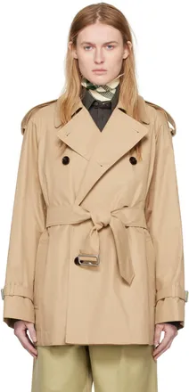 ワンピース Burberry Ivory Trench Dress In Viscose Burberry Ivory Trench Dress In Viscose in White | Lyst