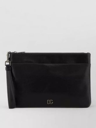 Dolce & Gabbana leather wrist strap clutch bag