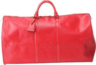 Louis Vuitton Red Color Epi Leather Boston Bag (Pre-Owned)