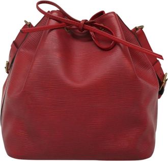 Louis Vuitton Petit Noé Red Leather Shoulder Bag (Pre-Owned)