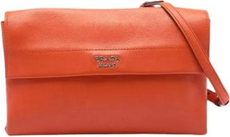 Prada Pre-owned Shoulder Bags, female, Orange, Size: ONE SIZE Pre-owned Vintage Crossbody Bag