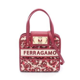 Ferragamo Canvas Leather Handbag (Pre-Owned)